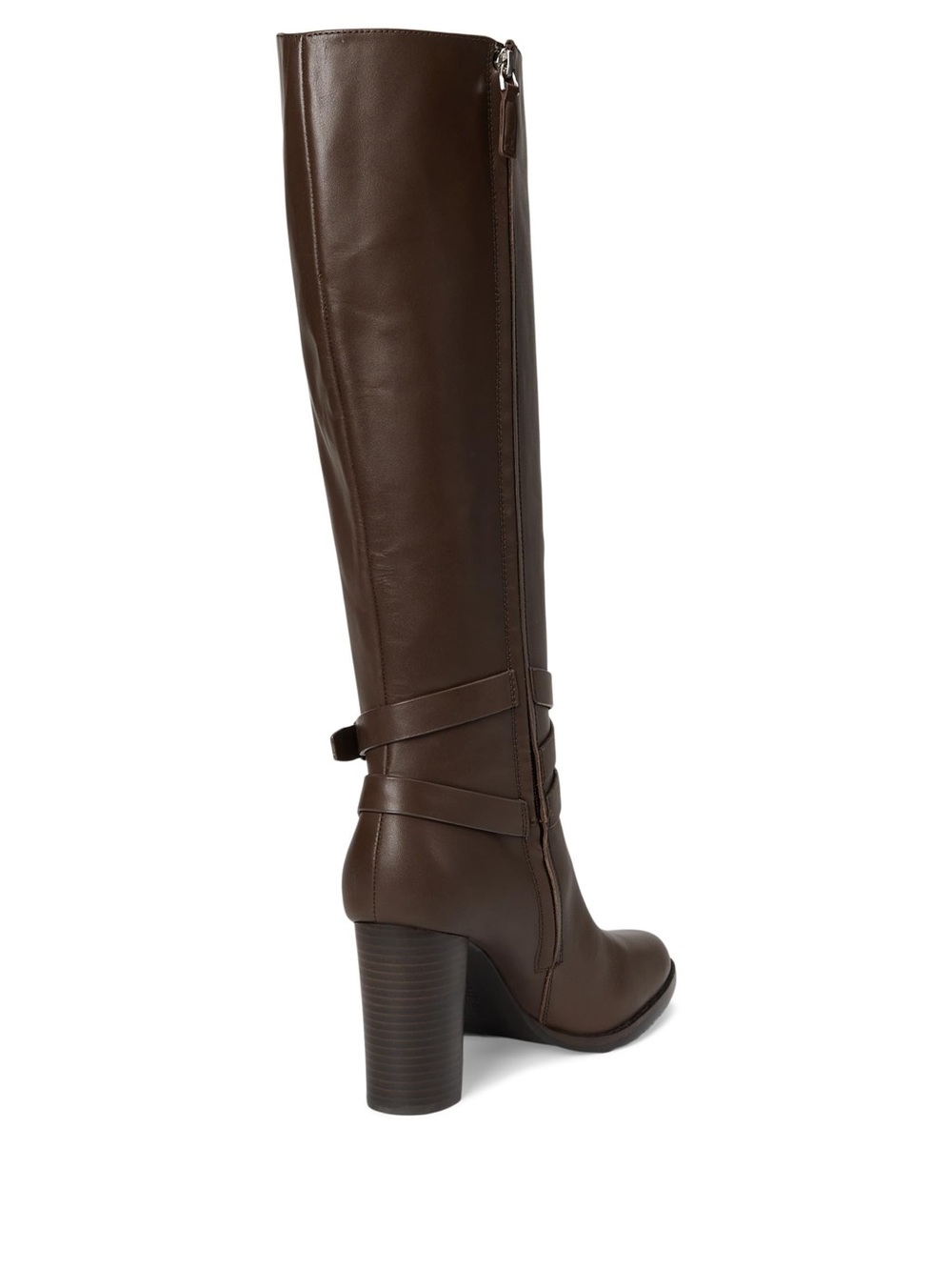 Lauren Ralph Women's, Collins Calfskin Tall Boots Heel, Dark Hickory, 8.5 M - Picture 6 of 7